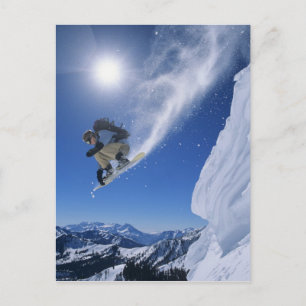 Jumping into Snake Creek Canyon from Clayton 3 Postcard