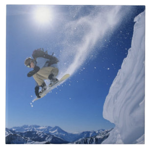 Jumping into Snake Creek Canyon from Clayton 3 Tile