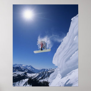 Jumping into Snake Creek Canyon from Clayton Poster