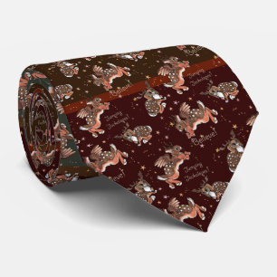 Jumping Jackalope Christmas Tie