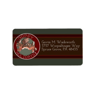 Jumping Jackalope Hoppy Holidays Holiday Label