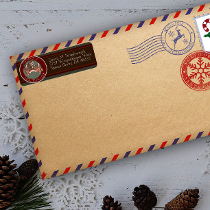 Jumping Jackalope Hoppy Holidays Label Return Address Label