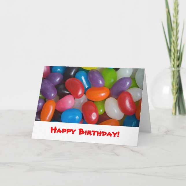 Jumping Jelly Beans Card (Front)