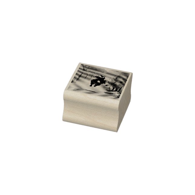 "Jumping Joy: The Animated Elephants' Leap" Rubber Stamp (Stamp)