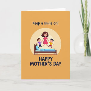 Jumping Joyful Mothers Day Card