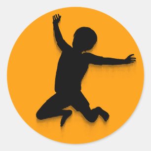Jumping Kid Sticker
