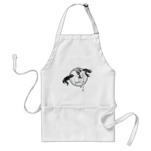 Jumping Out ~ Horse and butterfly Standard Apron