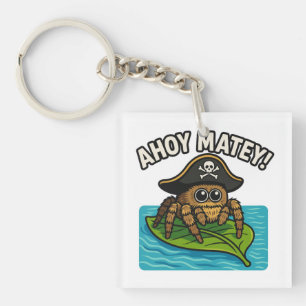 Jumping Pirate Spider Adventure Captain Webbeard Key Ring