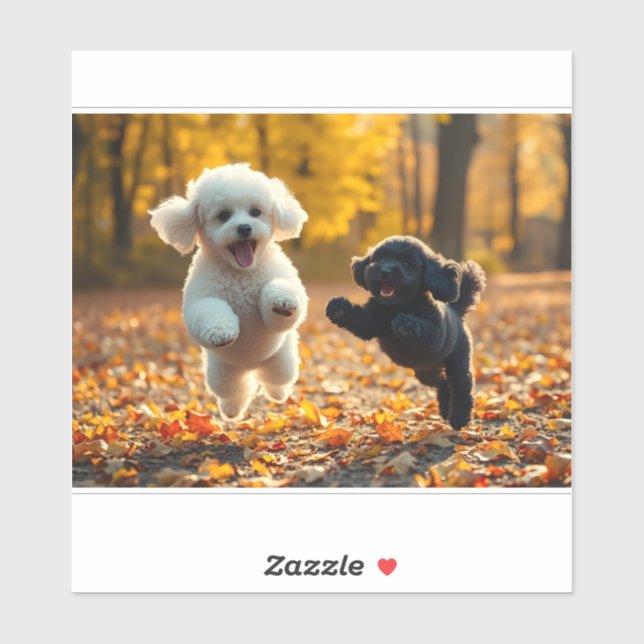 Jumping Poodle Puppies (Sheet)