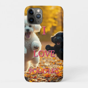 Jumping Poodle Puppies iPhone 11 Pro Case