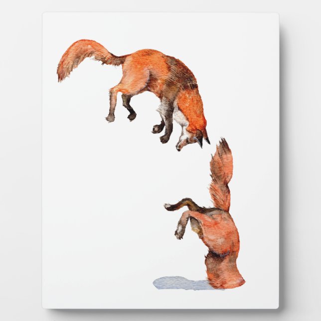 Jumping Red Fox Plaque (Front)