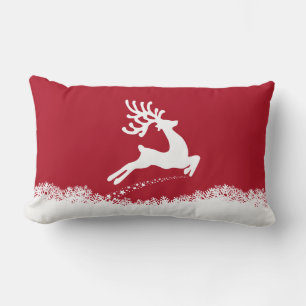 Jumping Reindeer throw pillows