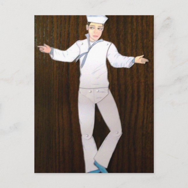 Jumping Sailor Postcard (Front)