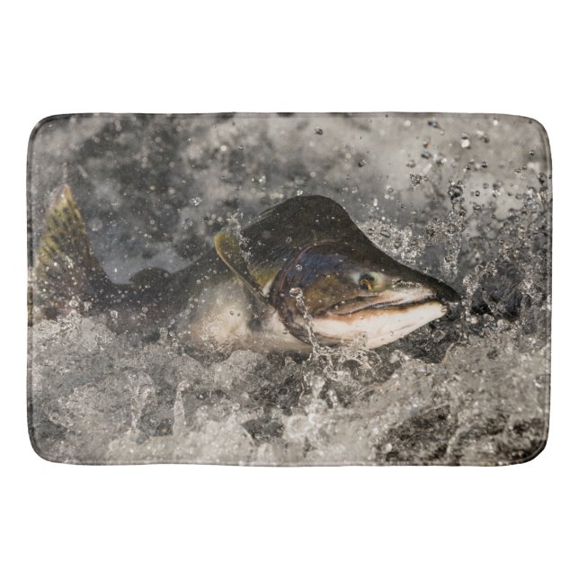 Jumping Salmon Bath Mat (Front)