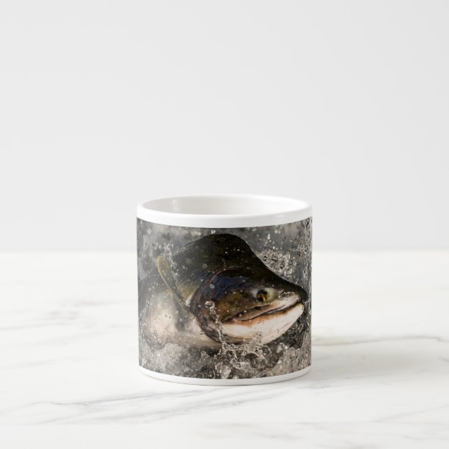 Jumping Salmon Espresso Cup (Front)