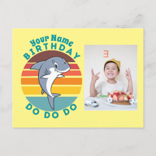 Jumping Shark Birthday Holiday Postcard
