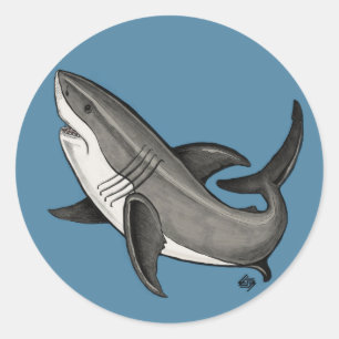 Jumping Shark Classic Round Sticker