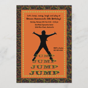 Jumping Silhouette Invitation