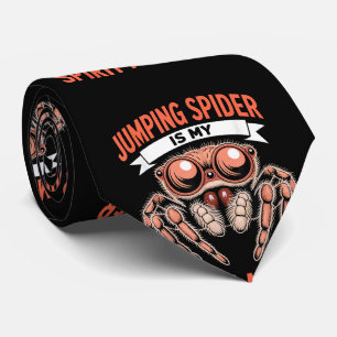 Jumping Spider Art for Men Women Kids, Cute Gift Tie