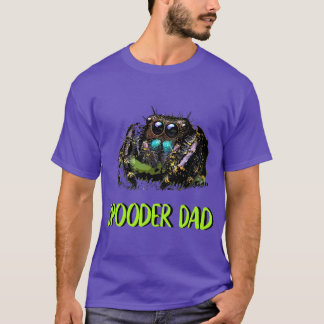 Jumping Spider Dad Spooder Dad Fathers Day Mens Pe T-Shirt
