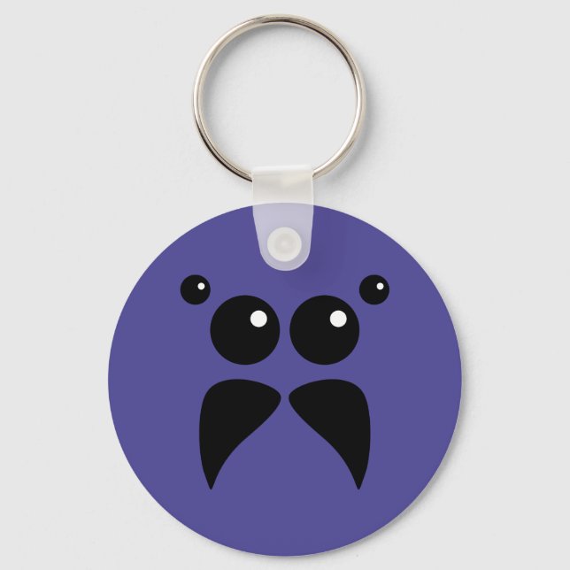 Jumping Spider Face Keychain (Front)