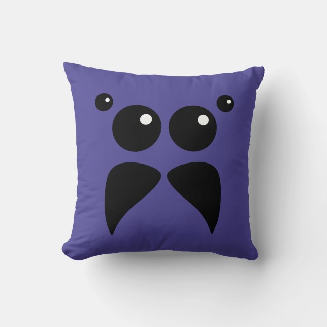 Jumping Spider Face Pillow (Front)