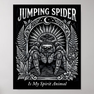 Jumping spider is spirit animal arachnid mystical poster