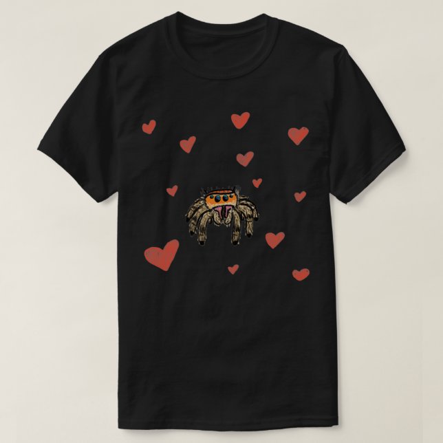 Jumping Spider Love T-Shirt (Design Front)