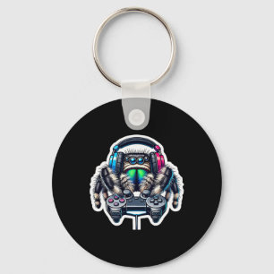 Jumping Spider Video Games Lover Gamer Gaming Key Ring