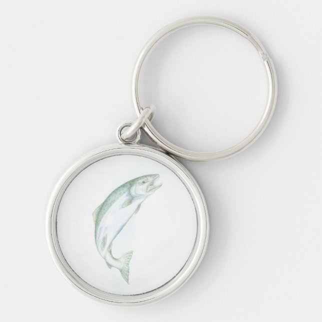 Jumping Steelhead keychain (Front)