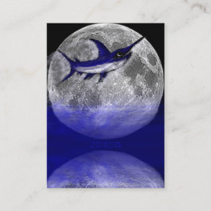 Jumping Swordfish in the Moon Business Cards