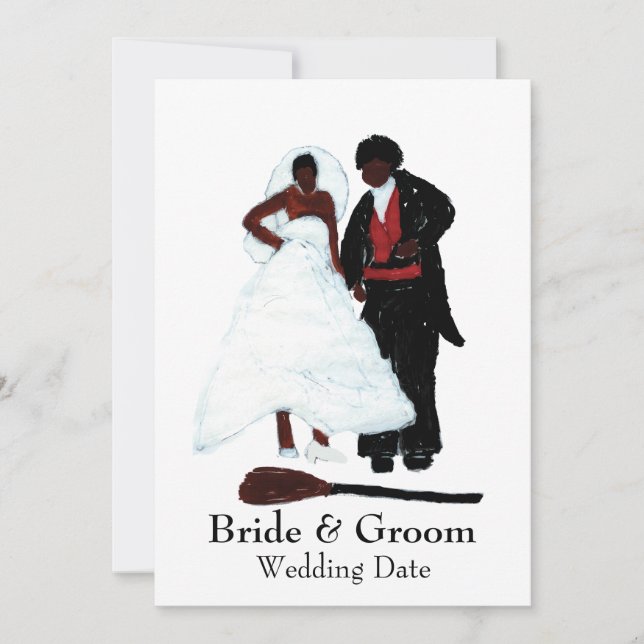 Jumping the Broom Invitation (Front)