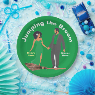 Jumping the Broom Paper Plate