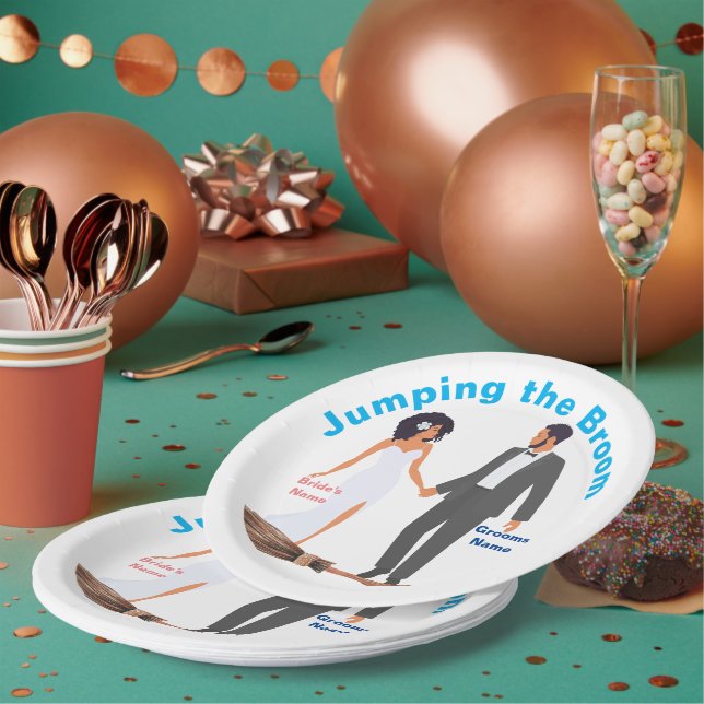 Jumping the Broom Paper Plate (Multi)