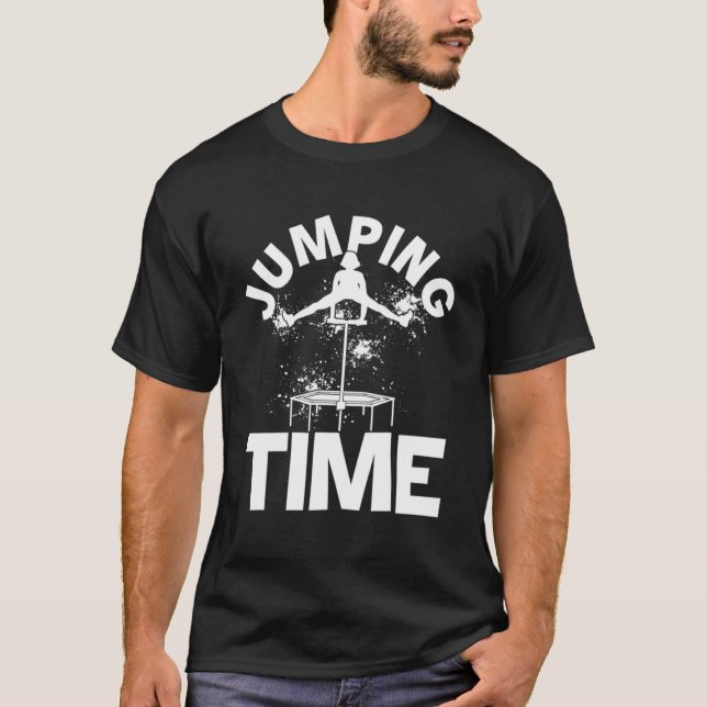 Jumping Time Training Trampoline Fan Jumping Cardi T-Shirt (Front)