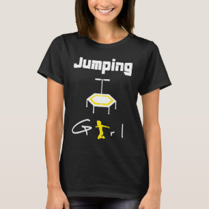 Jumping trampoline workout rebounder fitness tramp T-Shirt