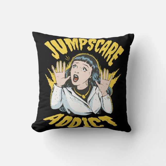 Jumpscare Addict Cushion (Front)