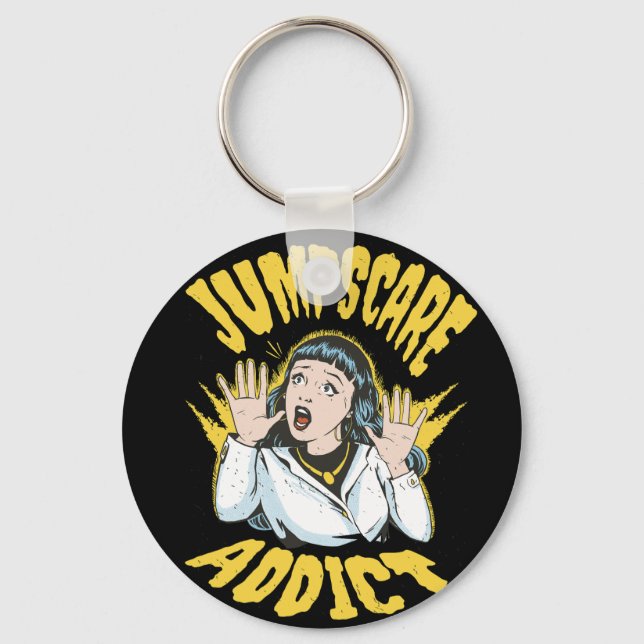 Jumpscare Addict Key Ring (Front)