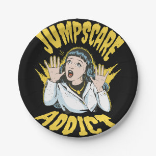 Jumpscare Addict Paper Plate