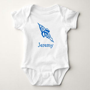 Jumpsuit for baby boy Personalised space rocket