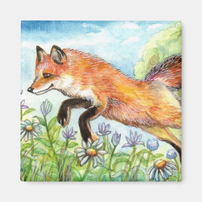 Jumpy Fox Magnet (Front)