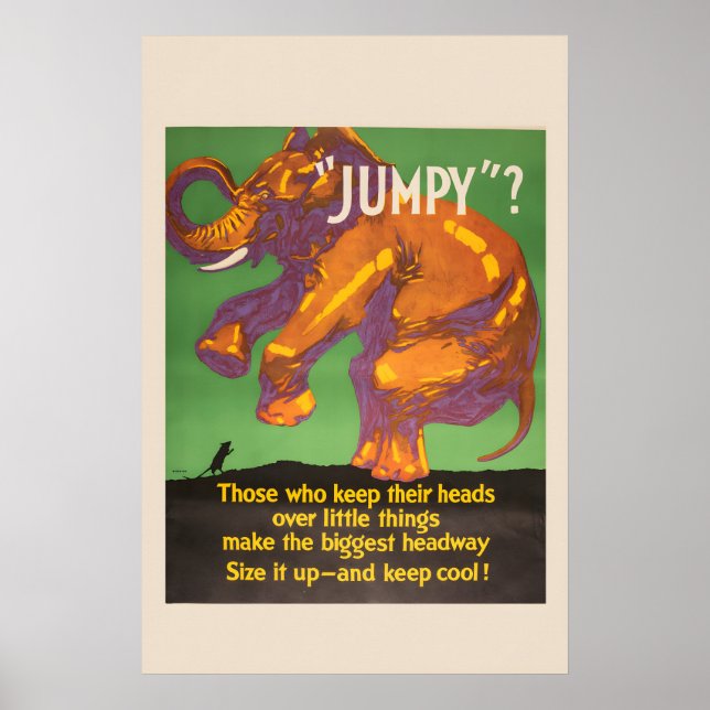 Jumpy Keep Cool! - 1920s Mather Business Poster (Front)