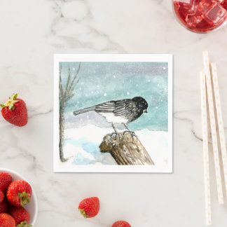 Junco - Snow Bird Cocktail Napkin