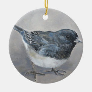 Junco Snowbird Bird Art Ornament