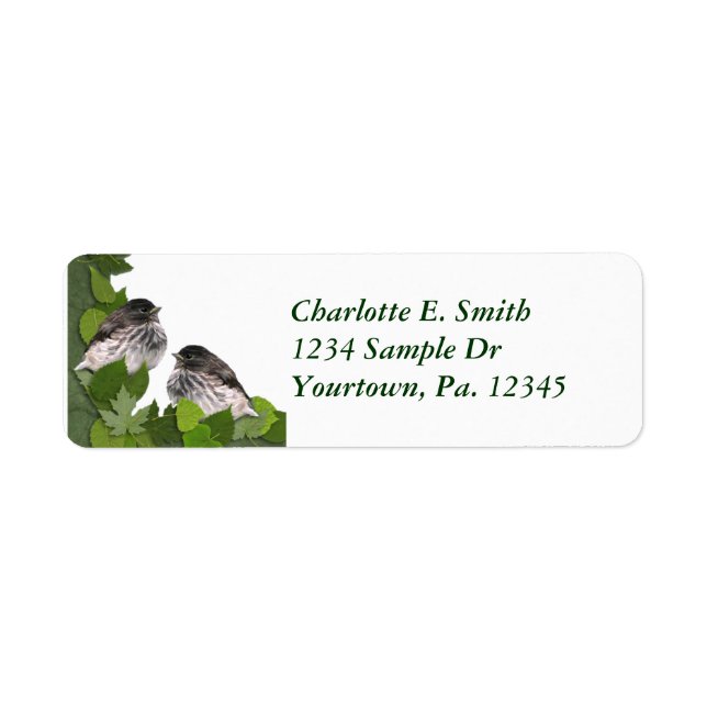 Junco's Address Label Return Address Label (Front)