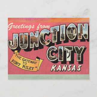 Junction City Kansas Vintage Travel Postcard