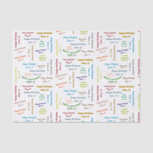 June, 11 Birthday Tissue Paper