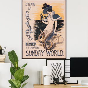 June 16. New York Sunday World. Poster