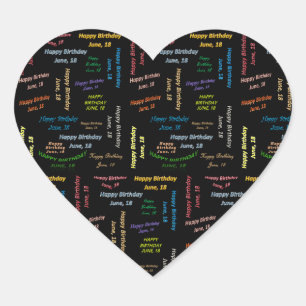 June, 18 Birthday Sticker