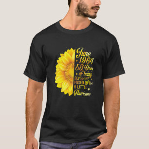 June 1964 Sunflower 58 Years Being Sunshine Mixed  T-Shirt